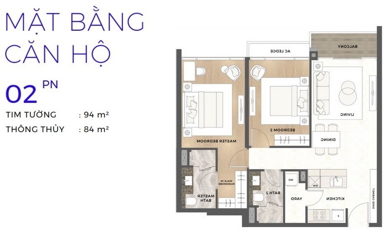 The River ban 2 phong ngu toa Sein