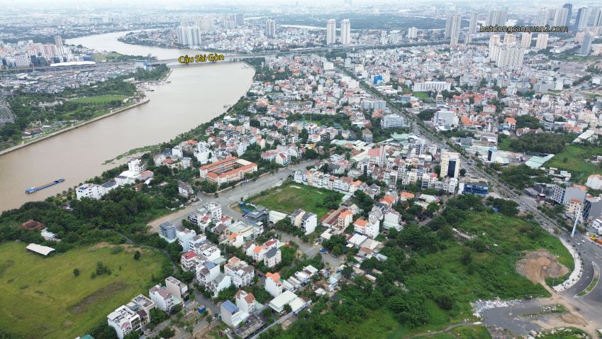 khu do thi voi nhieu biet thu nam doc song sai gon tai phuong an khanh batdongsanquan2.com