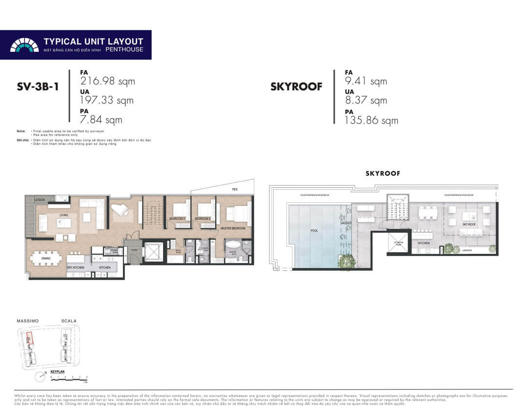 Dự Án The Metropole Thủ Thiêm 27 the metropole thu thiem layout penhouse sv-3b-1 216m toa massimo batdongsanquan2.com.jpg